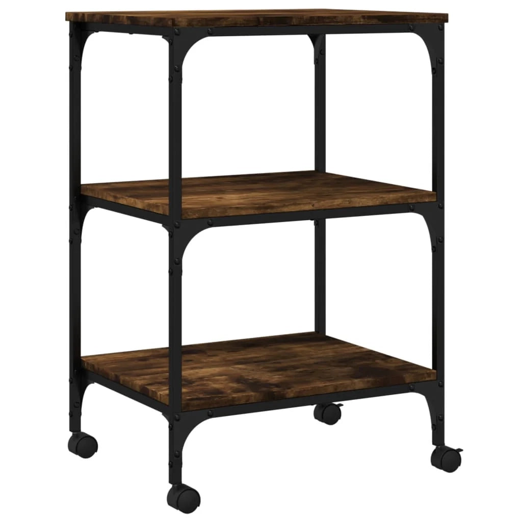 Supporto per stampante unità da tavolo/scrivania 3 ripiani 50 x 41 x 75 cm marrone 02_0044719
