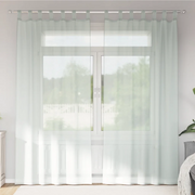 Tende in Voile con Passanti 2 pz Grigio Chiaro 140x225 cm 4102298