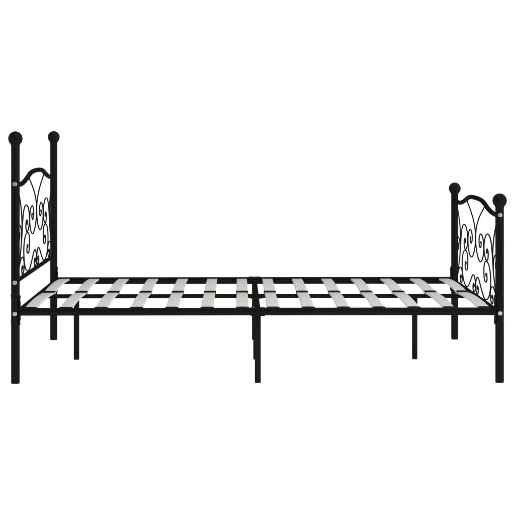 Giroletto con Doghe Nero in Metallo 140x200 cm 284457