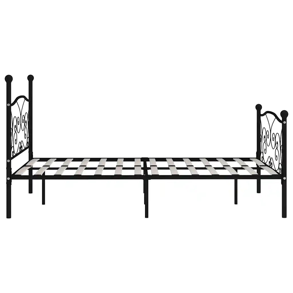Giroletto con Doghe Nero in Metallo 140x200 cm 284457