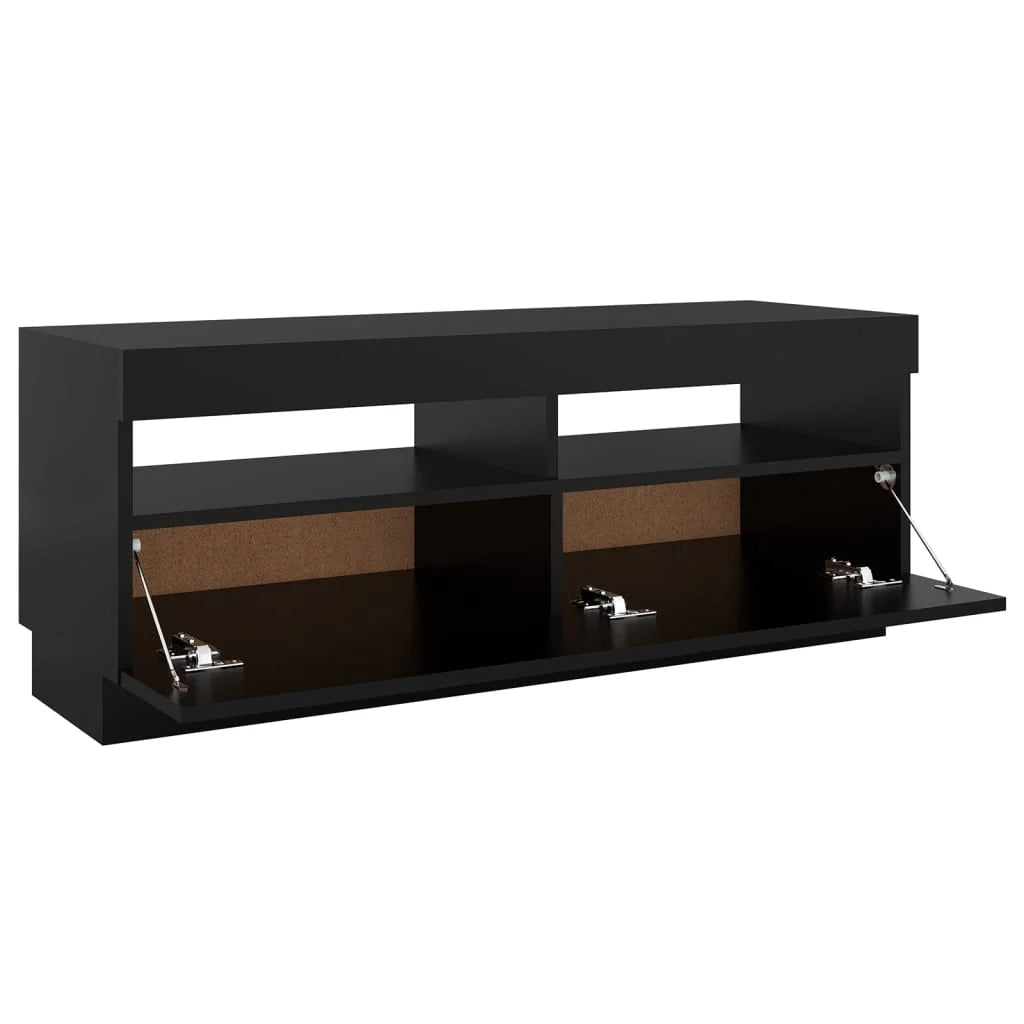 Mobile TV multimediale scaffale TV credenza mobile TV per sala da pranzo soggiorno camera da letto con luci LED 100 x 35 x 40 cm nero 02_0026509