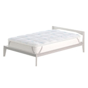 Topper Double Face 1 Piazza e Mezzo Trapuntato 300 gr/mq con Elastici Ice Refrigerante Bianco