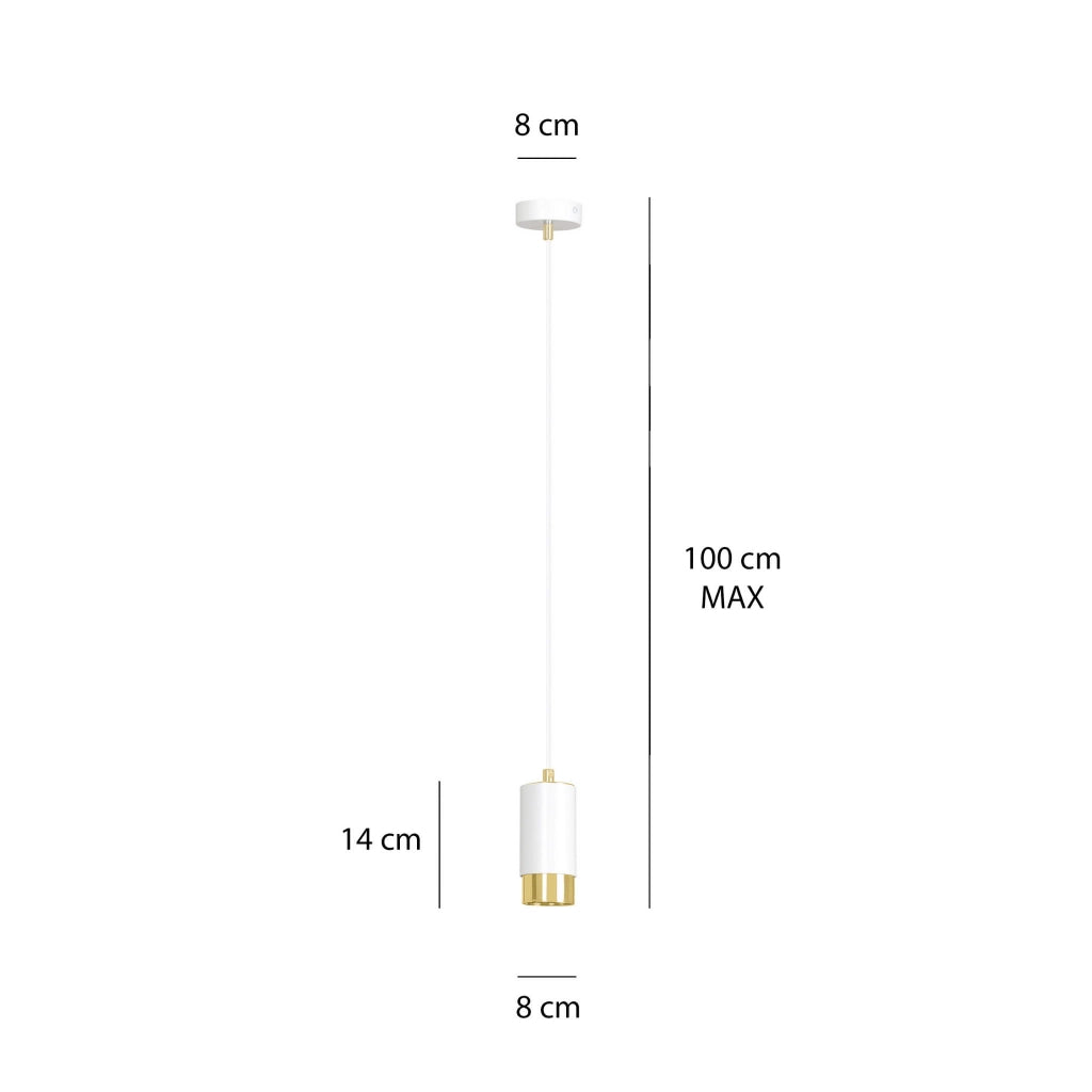 Lampada a sospensione Emibig Fumiko GU10 bianco oro