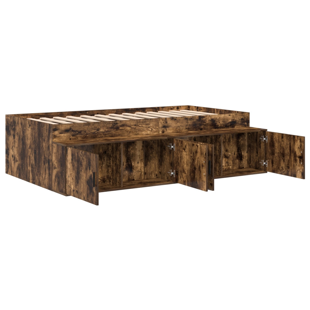Letto contenitore Rovere Affumicato 90x190 cm