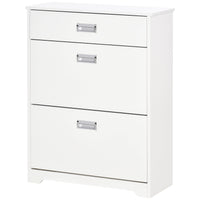 Scarpiera per 12 Paia di Scarpe in Legno Truciolato 70x29x92 cm Bianca