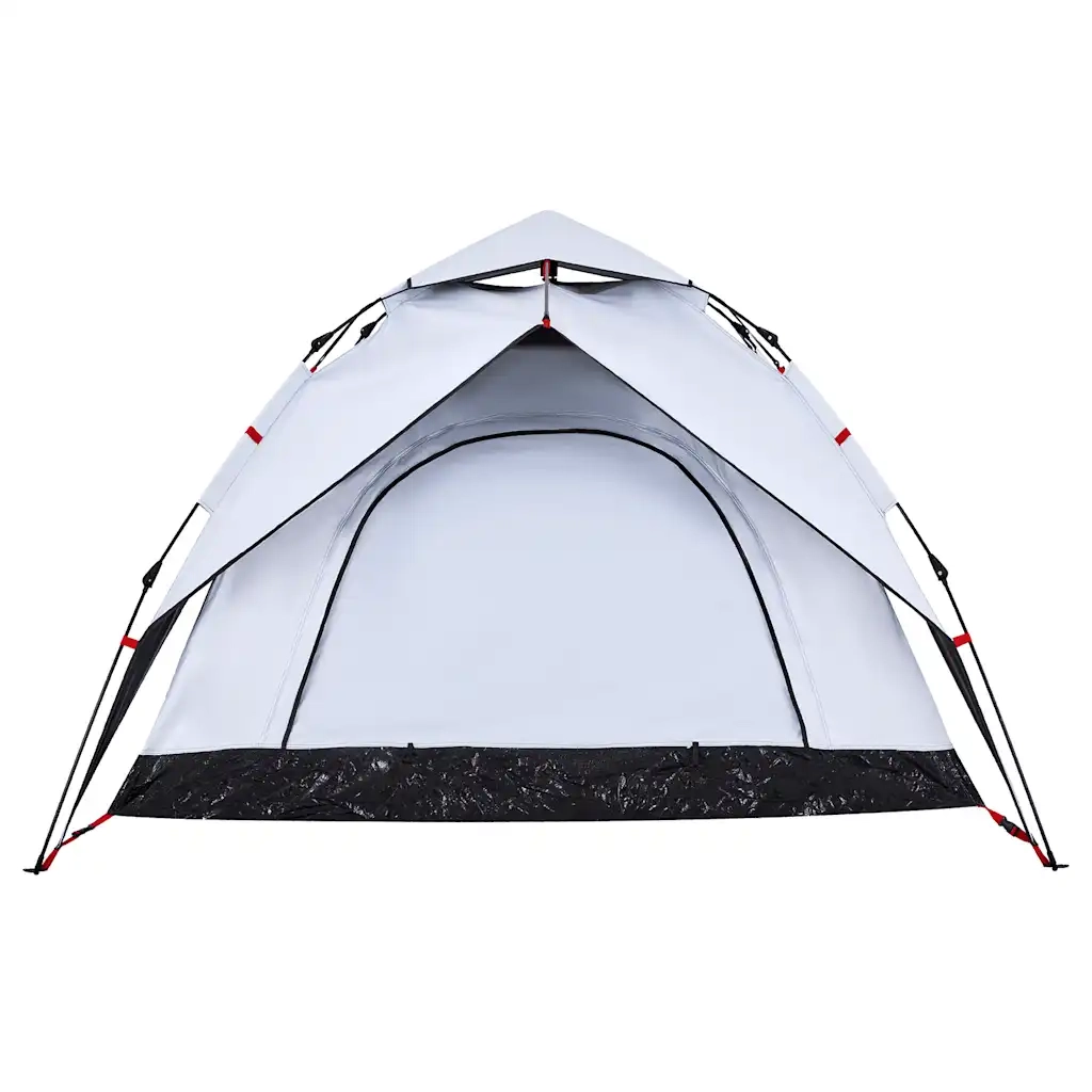 Tenda 3 Persone-Tenda da campeggio Bianca in Tessuto Oscurante a Rilascio Rapido 663060