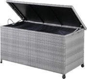 Cassa di Stoccaggio Esterno - Cassa di Stoccaggio Giardino - Cassa di Stoccaggio Esterna - Cassa di Stoccaggio Giardino - 122x56x61CM - Grigio