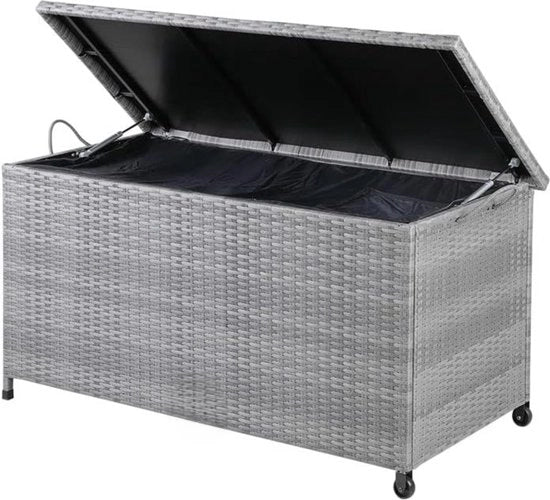 Cassa di Stoccaggio Esterno - Cassa di Stoccaggio Giardino - Cassa di Stoccaggio Esterna - Cassa di Stoccaggio Giardino - 122x56x61CM - Grigio