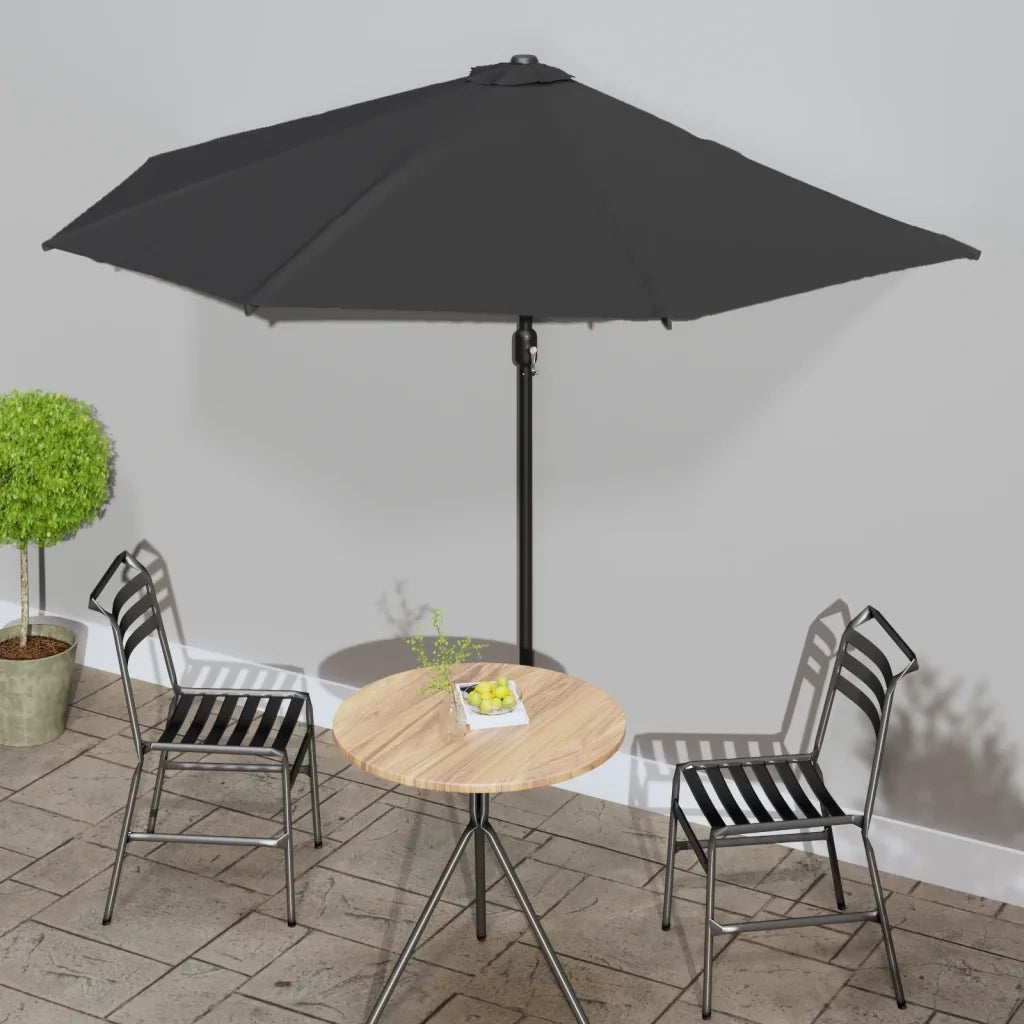 Ombrellone Balcone-Ombrello da giardino Palo in Alluminio Nero 300x155x223cm a Met¨¤