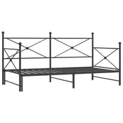 Divano letto | Sof¨¤ letto | Letto singolo Estraibile senza Materasso Nero 100x200 cm Acciaio