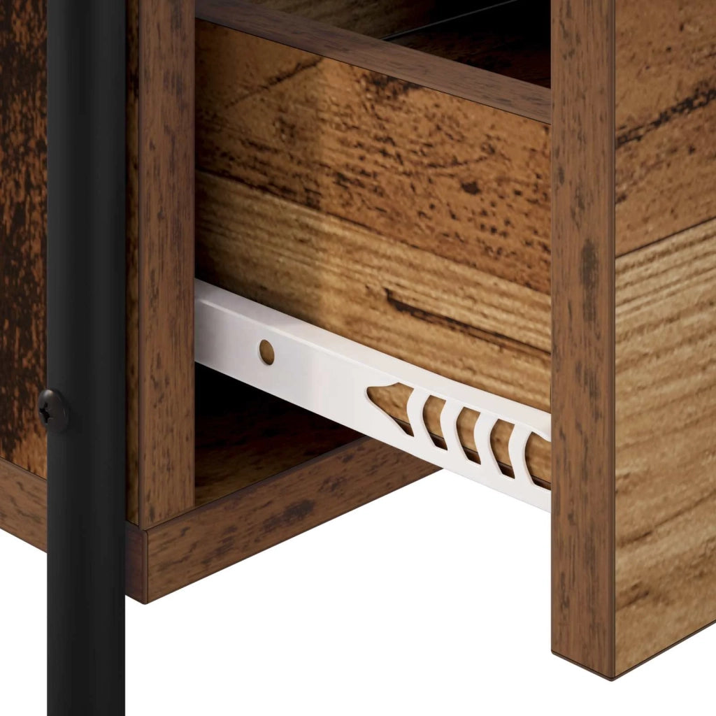 Mobiletto da Letto Appeso Legno antico 40 x 30 x 50 cm 8013562