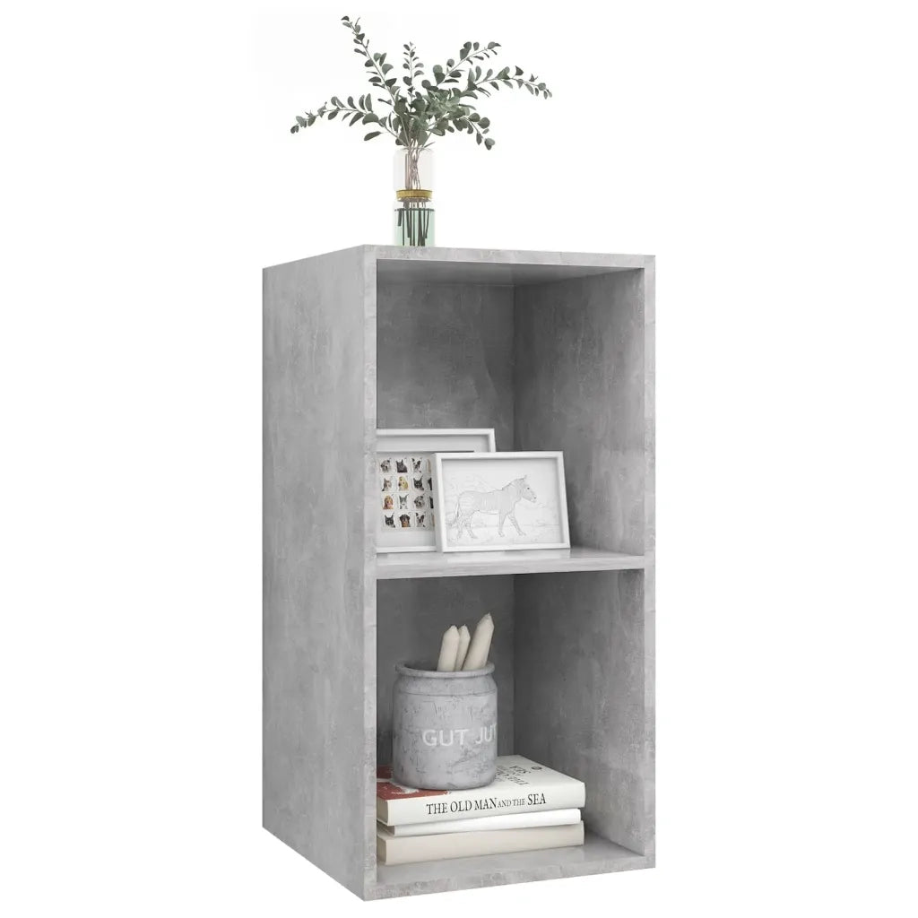 Mobile TV da Parete Grigio Cemento 37x37x72cm Legno Multistrato 805475