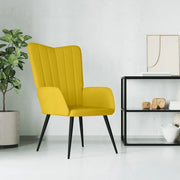 Sedia Relax Giallo Senape in Velluto