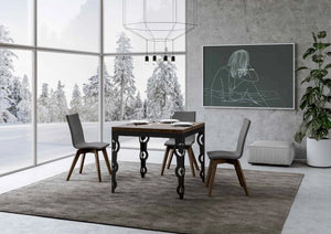 Tavolo Allungabile 90-180x90x80/78 cm Karamay Libra Noce