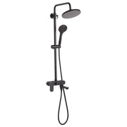 Miscelatore Set Doccia Ottone Nero con Funzione Pioggia Finitura Opaca Glamour Modern