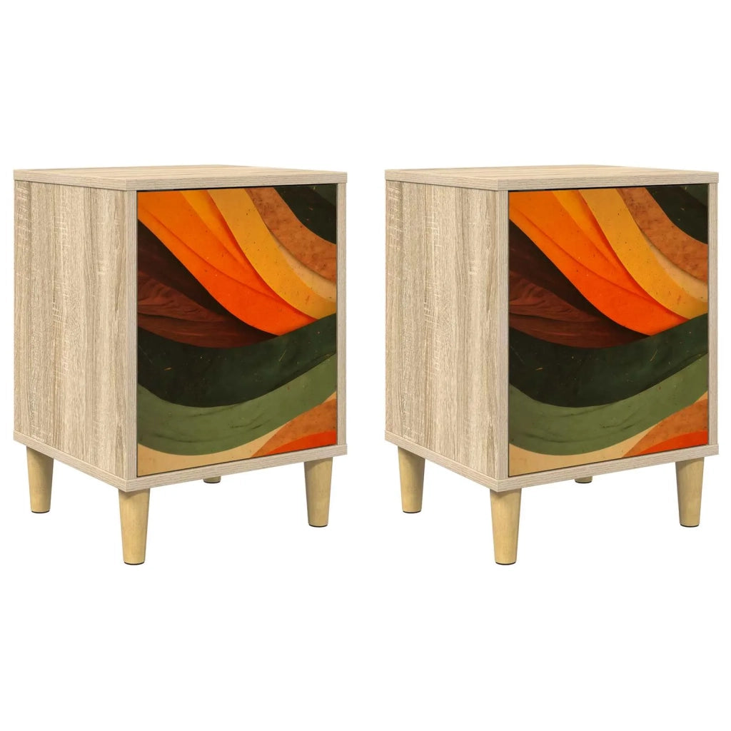 Armadio da Notte BONN 2 pz Rovere Sonoma 36 x 33 x 50 cm 8007214