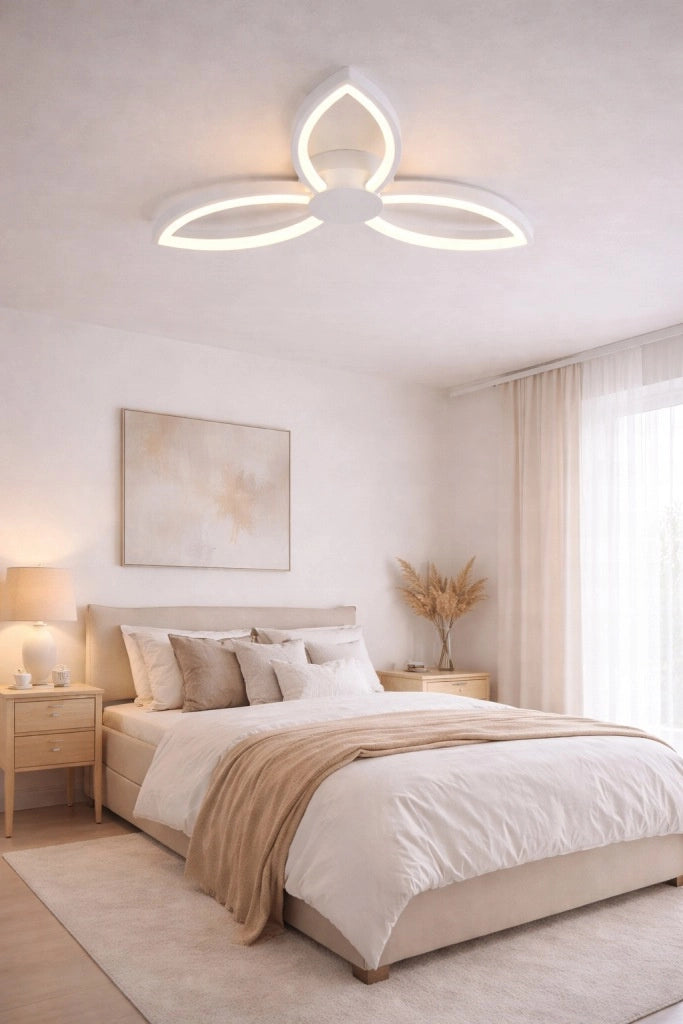 Lampada da soffitto LED fiore bianca Vargo 78W