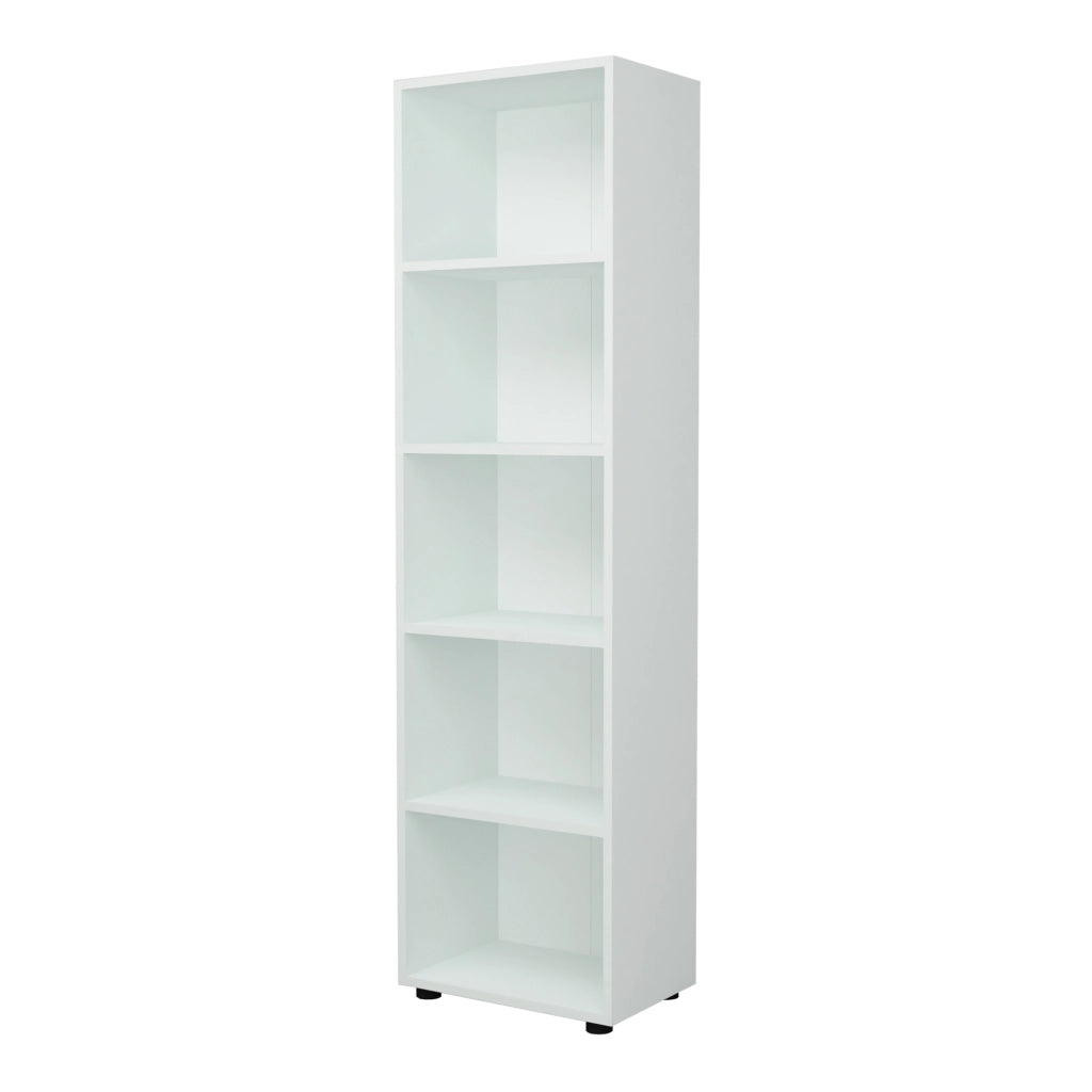 Libreria 'Vara' Altezza: 178 cm Scaffale a Terra con 5 Scomparti Aperti - Bianco [en.casa]