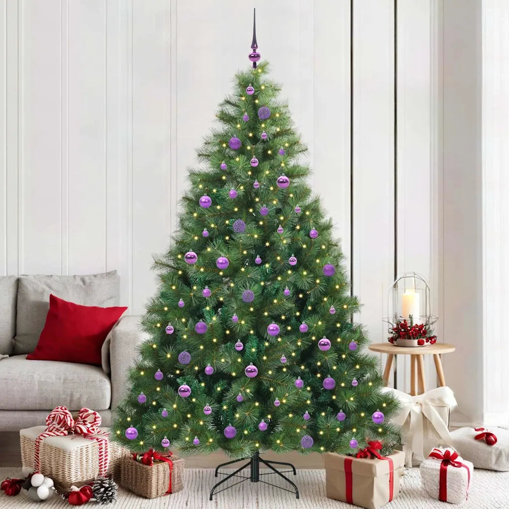 Albero di Natale artificiale con 300 LED Verde 210 cm PE e PVC 3397802