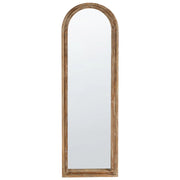 Specchio da parete a figura intera Cornice in legno marrone chiaro Specchio ad arco grande e alto da appendere Camera da letto