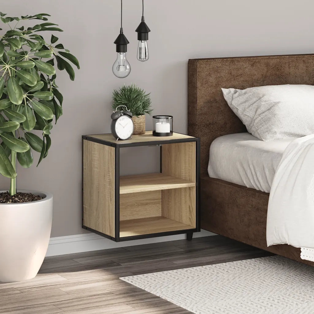 Comodino a Muro Rovere Sonoma 40x31x39,5 cm 848746