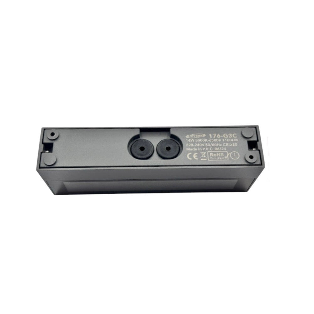 Trade Shop - Applique Led Da Esterno A Doppia Emissione 14 Watt Cct 3 Tonalità Di Luce Ip65 176-3c - Grigio