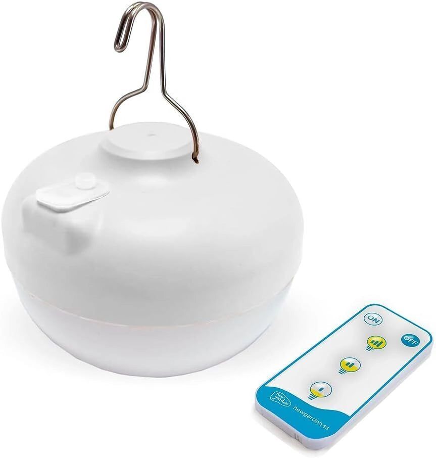 Newgarden LUMCHE011 Cherry Bulb Lampada LED Portatile Ricaricabile 9W 900lm IP54 con Telecomando e Base Magnetica colore Bianco