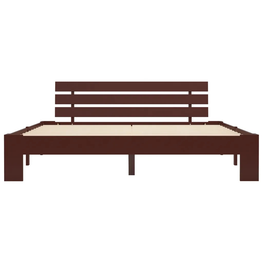 Giroletto senza Materasso Marrone Scuro 160x200 cm Legno Pino 283176