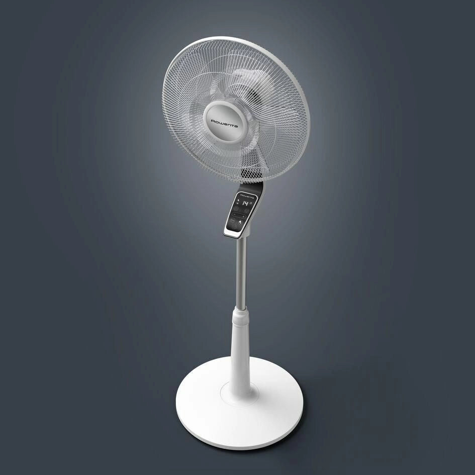 Rowenta Ventilatore a Piantana Turbo Silence Extreme VU5690F0 Nero-Bianco per una Freschezza Ottimale e Silenziosa in Casa