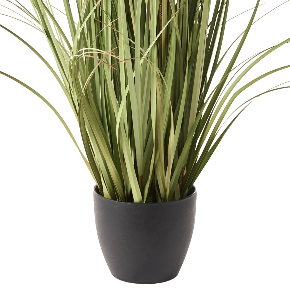 Pianta artificiale in vaso Materiale sintetico verde e vaso di plastica nero 120 cm Accessorio decorativo per la casa