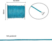 Cavo di cotone cera 100 metri - corda di cotone - corda per macramé - corda per gioielli - cinturini flessibili - 1 mm di diametro - cavo per macramé