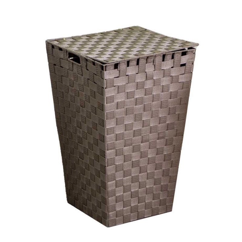 Cestone poliestere tortora quadro cm 33x33h53