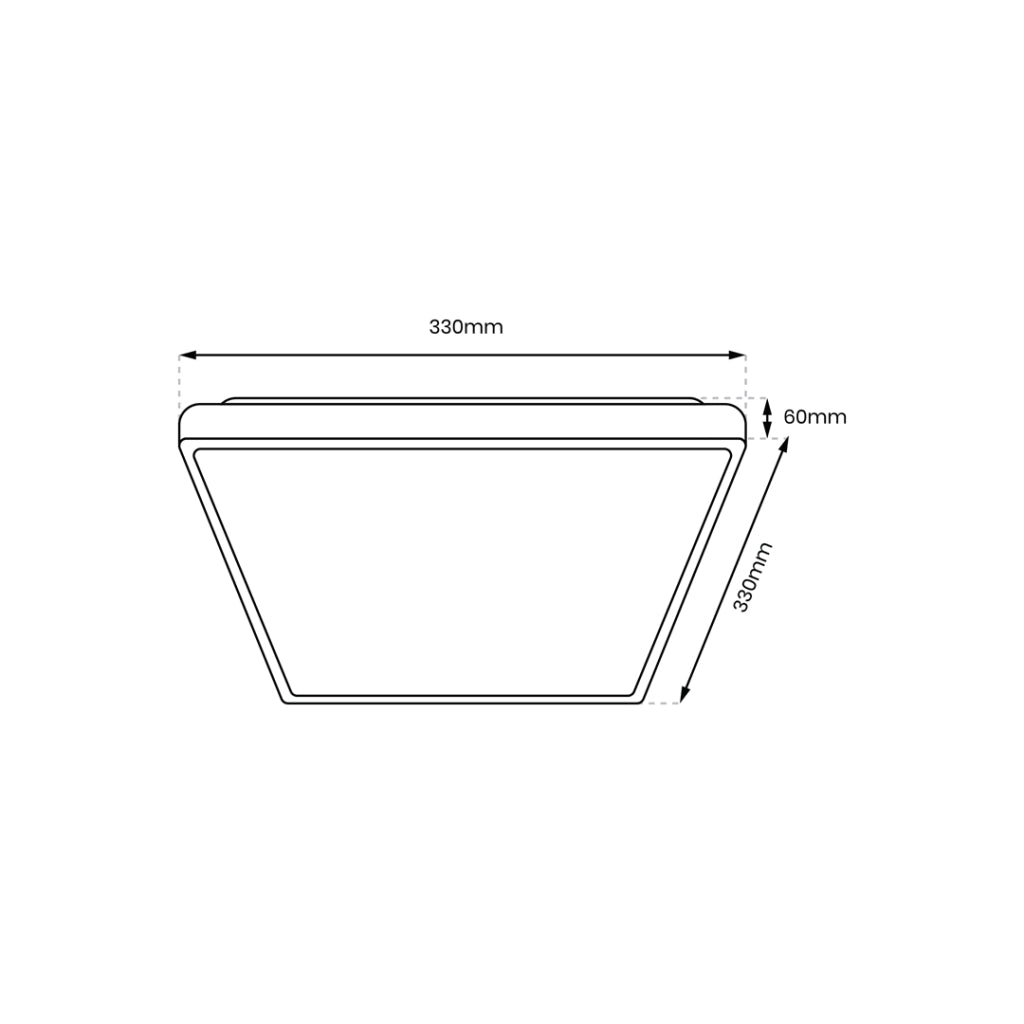 Plafoniera LED quadrata 33cm 17W bianco-oro IP44 Eko-Light