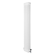 Radiatore Tradizionale 4 Colonne Verticale Riscaldamento Bianco & Valvole 1800x290 mm