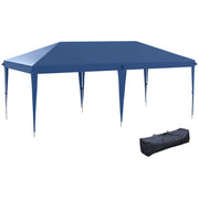 Tenda da Giardino Pieghevole ¨C Zephmum ¨C Blu 6x3 m con Telaio in Acciaio