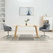 Sedie da Pranzo Girevoli 2 pz Grigio Chiaro in Tessuto cod mxl 5509