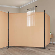 Divisorio Ambienti | Divider per stanze | Paravento a 4 Pannelli Beige 698 x 180 cm Tessuto
