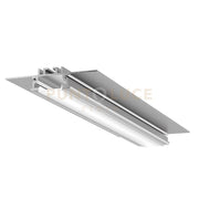 LIVERPOOL FG- SISTEMA MODULARE SEZIONABILE AD INACASSO E SCOMPARSA PIU DIFFUSORE TRASPARENTE COLORE ARGENTO OSSIDATO MT 2