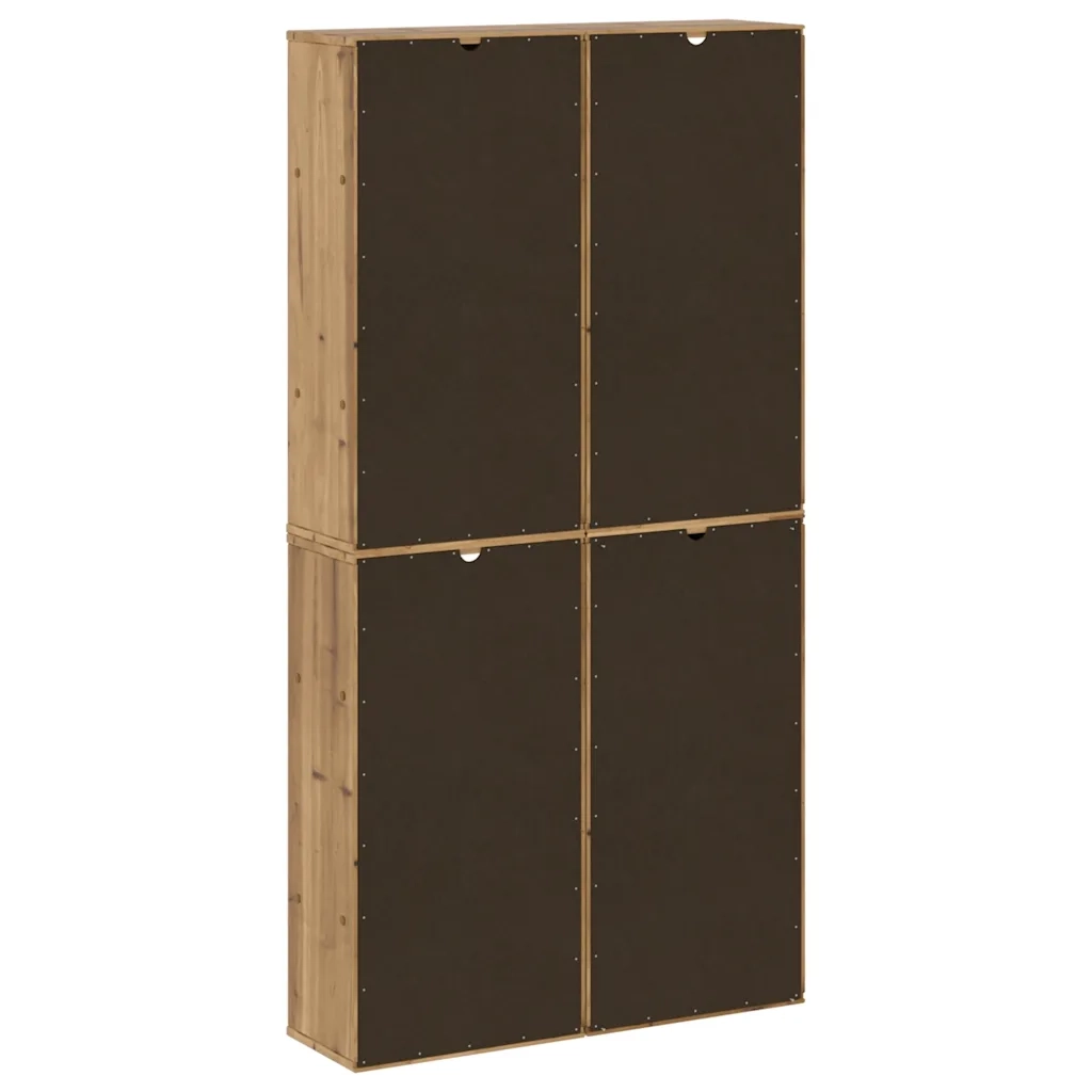 Armadietti Laterali 4 pz ODDA 40x24x79 cm Legno Massello Pino 3365348