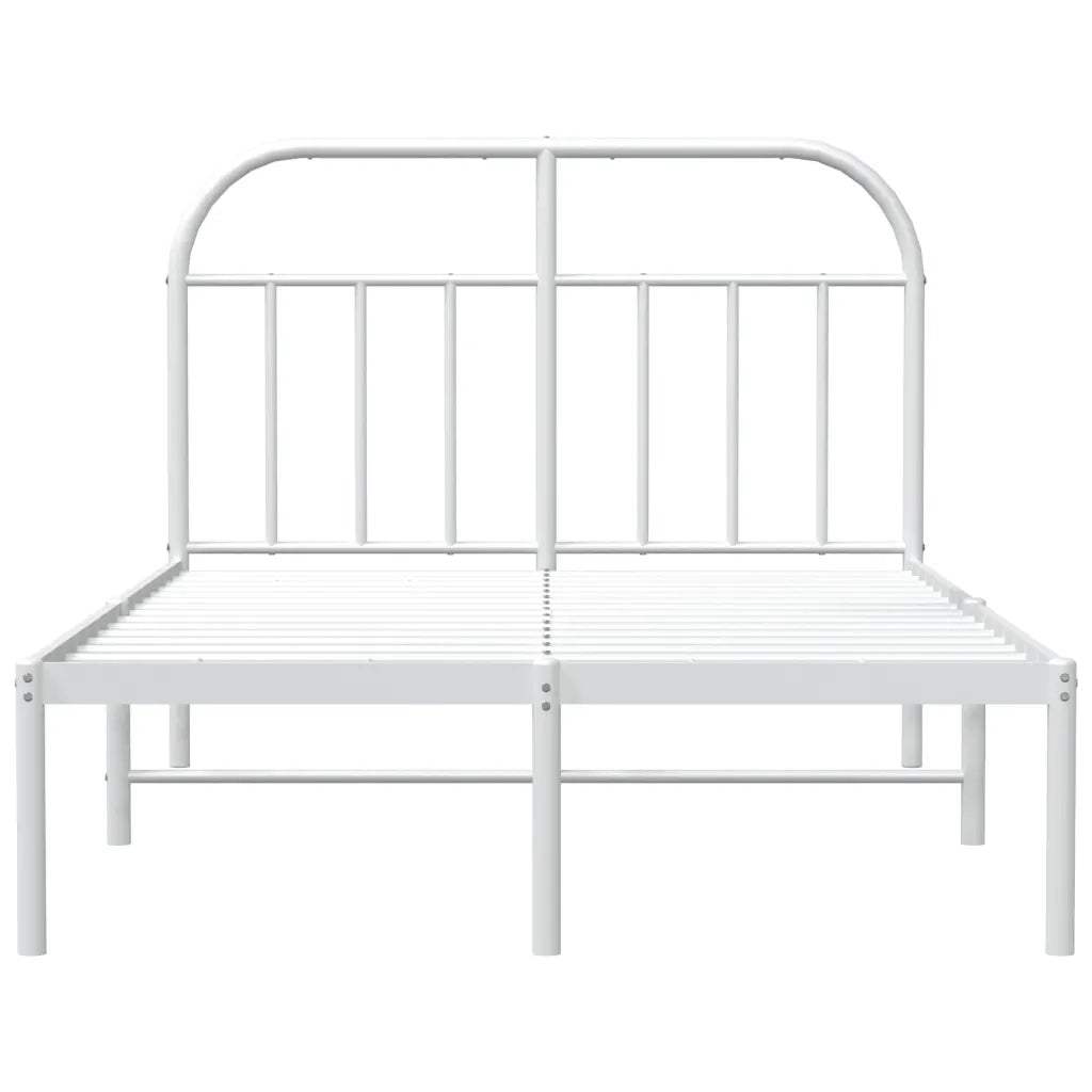 Giroletto con Testiera Metallo Bianco 120x190 cm 353681