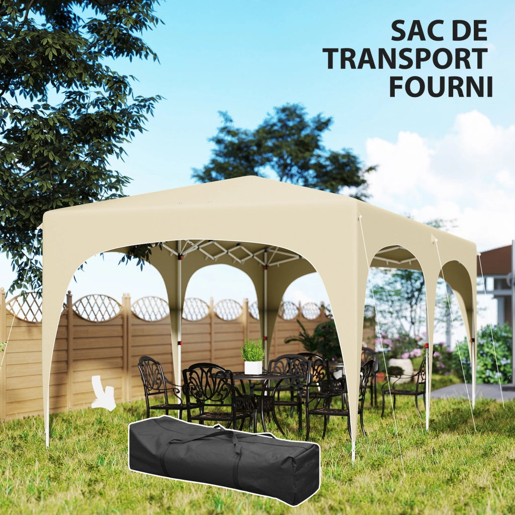 Tonnelle pliante 3x6m ¨C zephmum ¨C Sable, UPF50+, con sacco e sacchetti di sabbia
