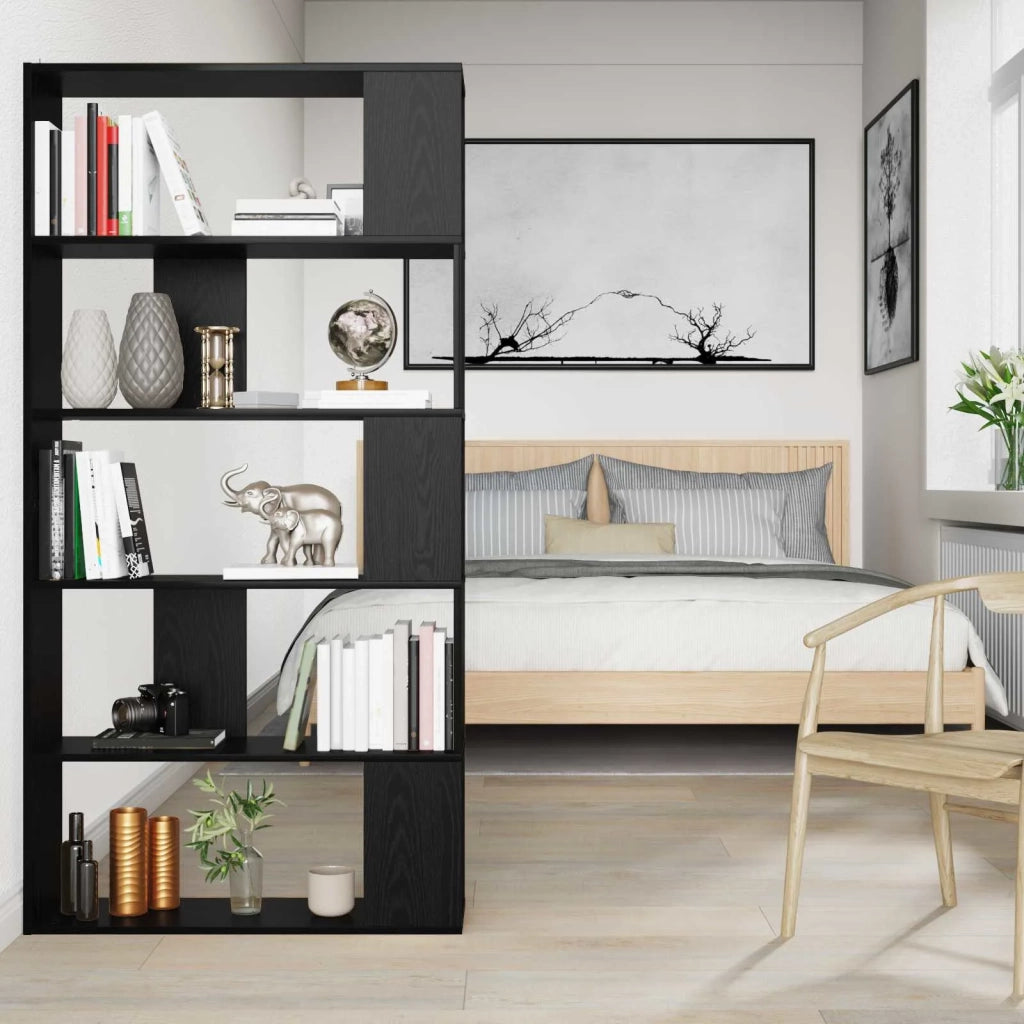 Armadio per Libri Rovere Nero 80 x 24 x 159 cm 8003712
