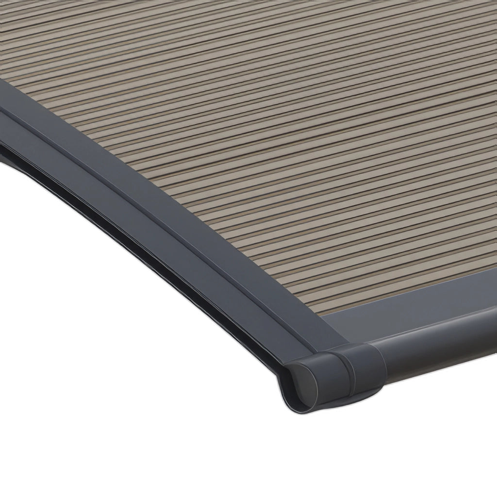 Pensilina per Ingresso Mellerud in Policarbonato 100 x 60 cm Marrone / Nero [en.casa]