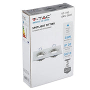 2*GU10 CONSITTANZA PIATTO BIANCO