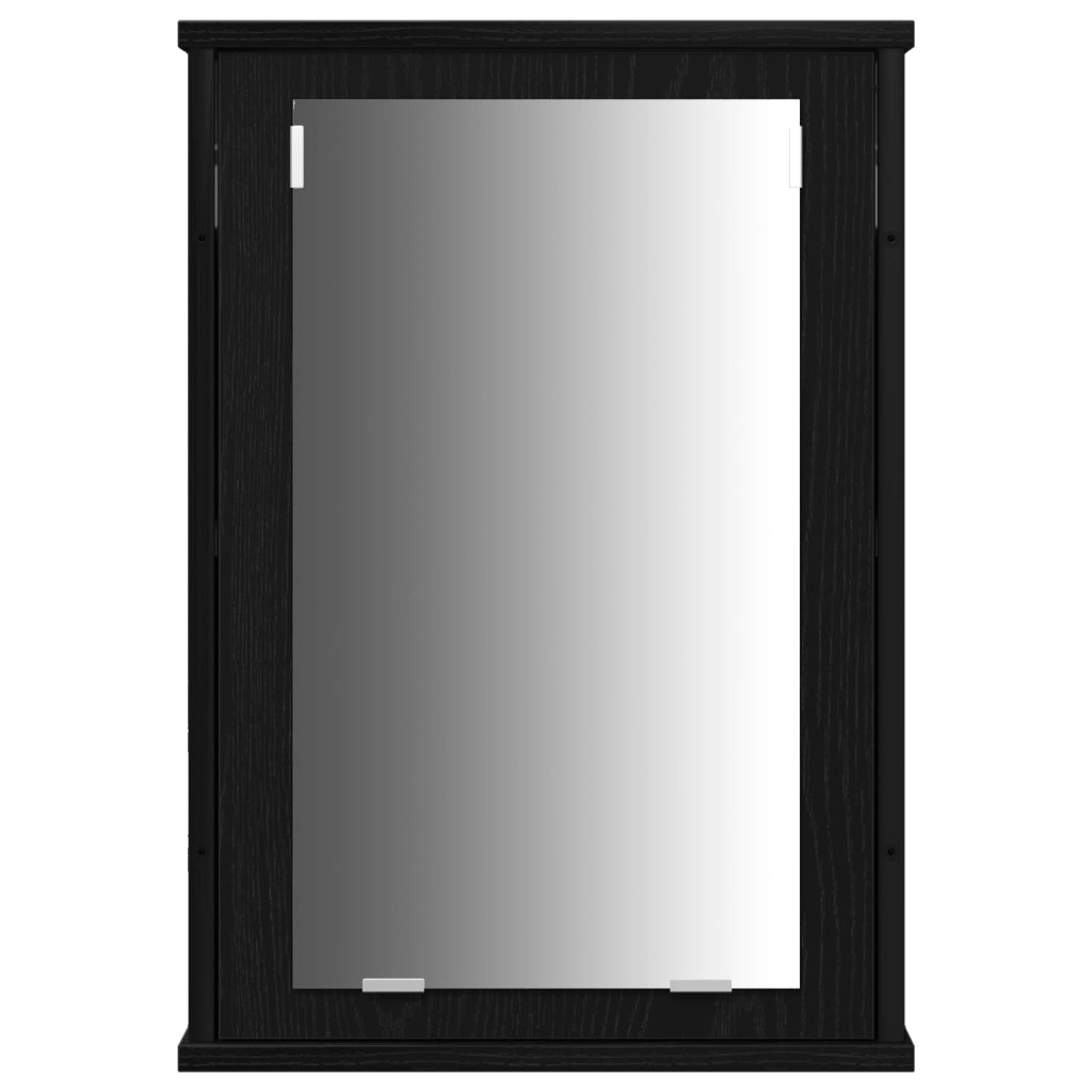 Set di mobili per bagno 3 pezzi in legno ingegnerizzato rovere nero