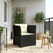Sedia da giardino-Poltrona a 1 Posto con Cuscini Aspetto Rattan PP Antracite 807624