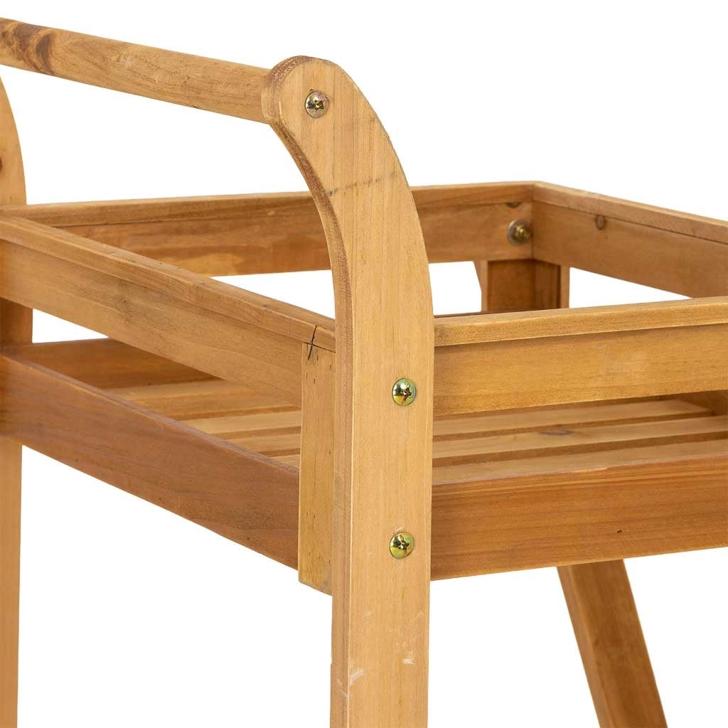 Carrello espositore legno marrone 82x19x44,5h cm