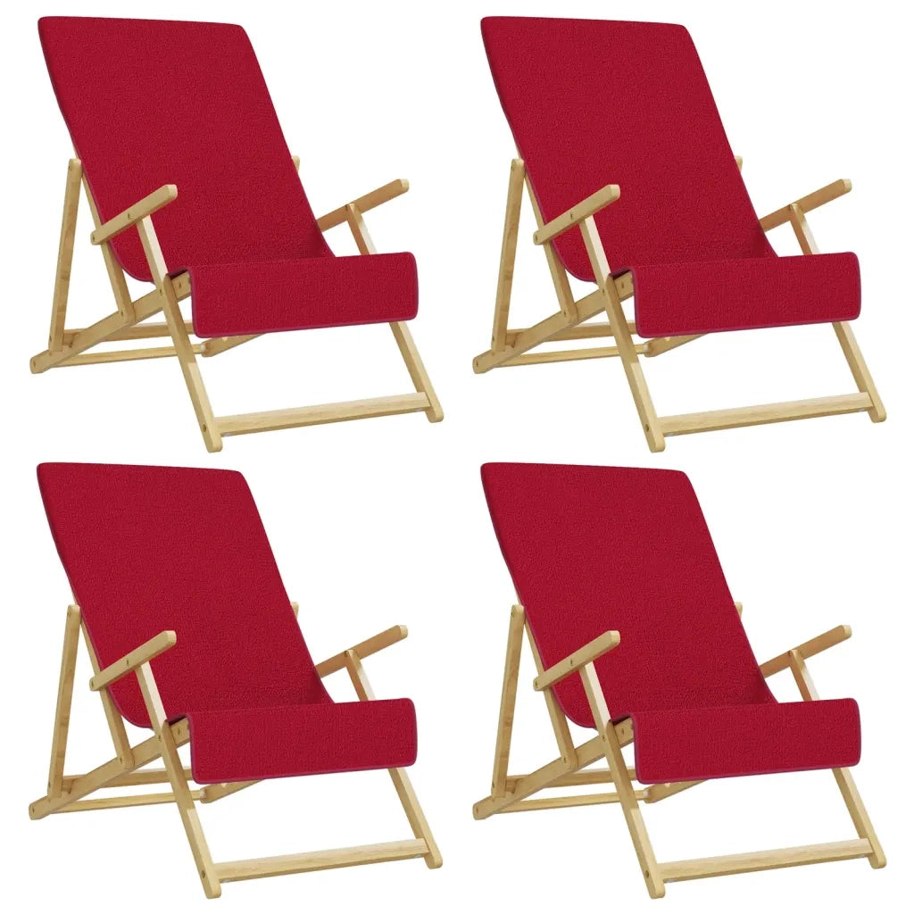 Asciugamani da Spiaggia 4 pz Borgogna 60x135 cm Tessuto 400 GSM CFW3811219