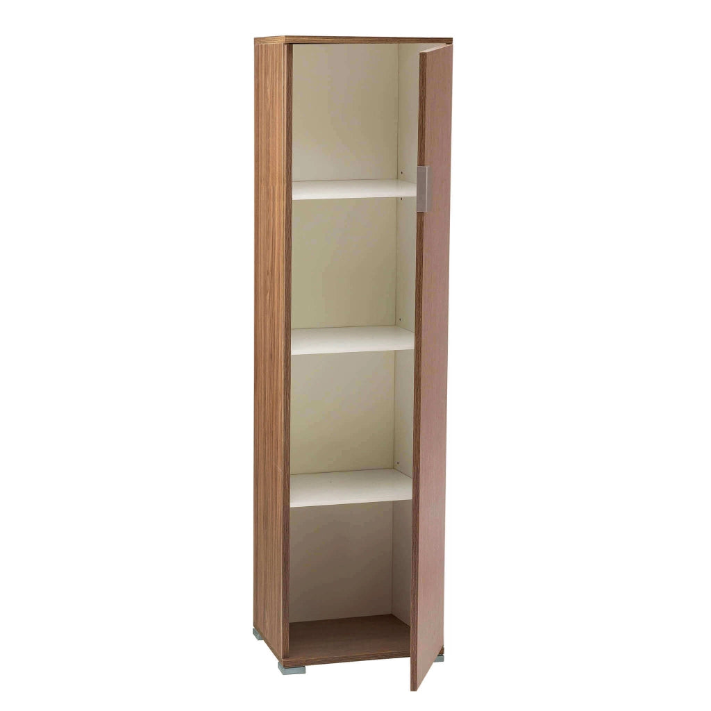 Armadietto da Bagno un anta 4 ripiani in Legno Composito cm 40x33x151 - ZAK