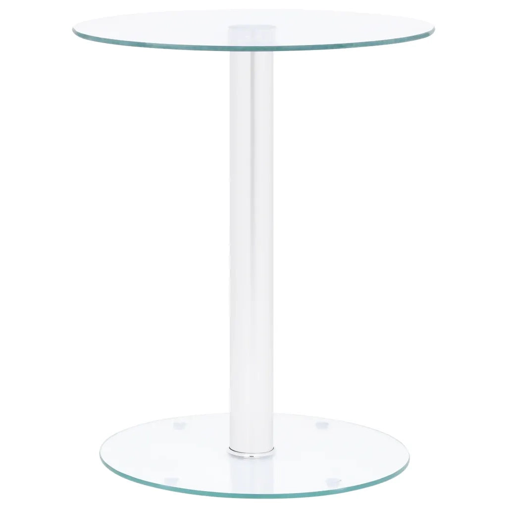 Tavolino da CaffÃ¨ Trasparente 40 cm in Vetro Temperato cod mxl 14989